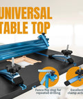 Drill Press Table Accessories Kit With T Track Fence And Flip Stops For Precision Woodworking, 14x24 Inch Work Surface view