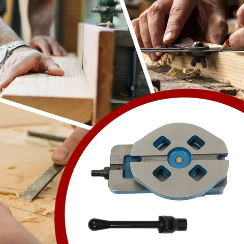 Heavy Duty 2 Inch Mill Vise With Killer Precision Grip And Smooth 360 Degree Swivel Base displayed on workbench for wood milling.