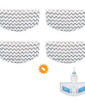 4 Pack Microfiber Scrubby Mop Pads For PowerFresh 1940 Steam Mop Replacement, showing reusable cleaning pads for tough messes