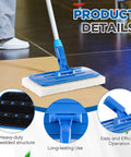 Six-Piece Threaded Swivel Scrub Pad Holder Set With Pads, Heavy-Duty Floor Pad Holders For Commercial Cleaning, Versatile Blue 9 X 3.75 Inch, Built Tough For Contractors And Home Use, Durable Construction For Heavy Scrubbing blue threaded swivel floor scrub pad holder on floor pad