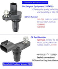 VVT Intake And Exhaust Camshaft Position Actuator Kit With Cam And Crankshaft Sensors For 2.0L 2.2L 2.4L GM Cars Including Equinox Malibu Cobalt HHR Aura Terrain Verano G6 Pontiac Saturn, cam and crank sensors