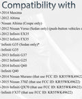 Compatibility chart for Key Fob Replacement For Nissan Altima Maxima Murano 370Z Infiniti G35 G37 EX35 FX35 FX37 Q70 Remotes