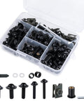 177Pcs Motorcycle Fairing Bolt Kit With M5 M6 Stainless Screws And Washers All In One Windscreen And Fairing Fastener Set