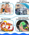DTF Transfer Film Roll 13 Inch By 328 Feet shows skin friendly, no fade, high stretch, and long-lasting wash fastness benefits.