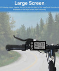 Beefed Up Electric Bike LCD Display Meter Waterproof Speedometer Large Screen 24V 36V 48V Compatible Control Panel mounted on handlebar