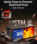 Metal Case 36V 100Ah Pro Lithium Golf Cart Battery With LiFePO4 Battery Tech in fire-resistant metal case