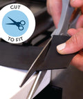 Scissors cutting Stove Gap Cover And Crumb Guard Silicone 20.5 Inch By 2.3 Inch Matte Black Pack Of 2
