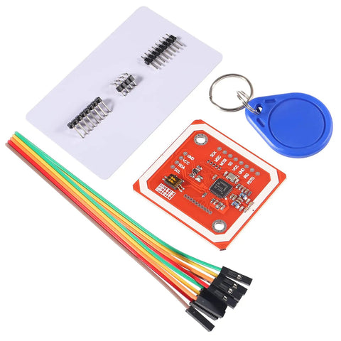 2 Pack PN532 NFC RFID Module Kit With I2C And SPI, Street Smart NFC Reader for Arduino Raspberry Pi, includes S50 white card and blue key tag