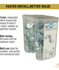 3/4 Inch EMT Conduit Strap Clamp One Hole, 100 Pack Steel Straps For Secure Electrical Wiring in clear packaging