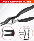 Close-up of a hose remover plier from Four Piece Radiator Hose Clamp Pliers Set With Long Reach 27 Inch Wire Spring Flat Band Remover And Clic R Type Hand Tools For Automotive cooling Systems, highlighting detailed measurements.