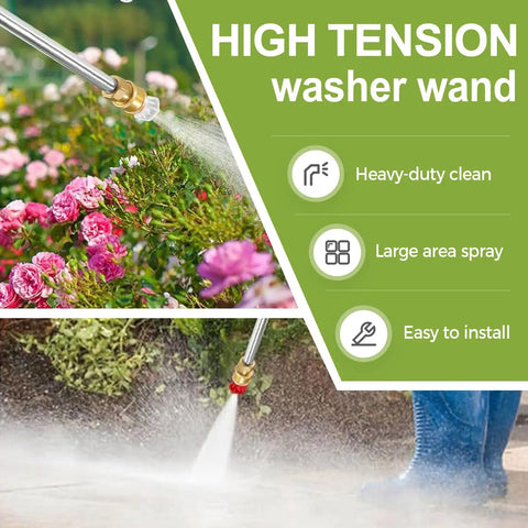 Power Washer Hose Nozzle Kit With 3 Interchangeable Sprayer Heads Adjustable Jet for garden and patio cleaning