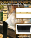 2 Pack 3.5L Bee Hive Deep Frame Feeder for Beekeeping Honey Sugar Water Feeding with cedar cover and food-grade container