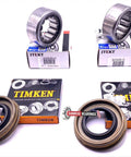 USA Made Rear Axle Bearing And Wheel Seal Driver And Passenger Kit For Ford F150 9.75 RG Fits 1997 2002 Models With Easy Install Tools For Reliable Rear End Service showing Timken/KOYO bearings and seals
