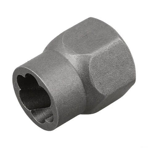 Beefy Half Inch Bolt Extractor Socket Set For Stripped Bolts CR MO Steel single socket angled view
