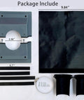 HVAC Wall Penetration Cover Kit With Dense Rubber Seal Blocks Drafts Hides Ugly AC Lineset 2.36in holes and mounting accessories.