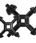Two Pack Four In One Drill Chuck Keys Wrench Set With Three Eighths Inch One Half Inch Three Quarters Inch And One Inch Sizes For Drill Press And Power Tools This Handy Chuck Key Fits Electric Drills And Chucks L S Compatible in black coating