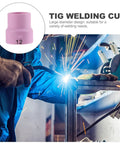 Top Pick Pink Ceramic Tig Torch Cups Two Pack With Heat Resistant Gas Lens For Smooth Welding And Easy Clean Up On Any Job, large diameter design.