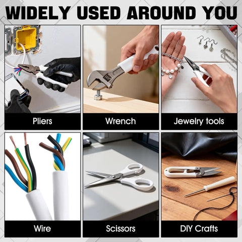 Peelable Rubber Dip For Tools White Plastic Dip Grippy Anti Slip Durable Tool Handle Coating on pliers, wrench, scissors