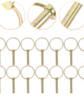 Galvanized Lynch Pin Assortment Kit, Heavy Duty Safety Locking Pins With Rings For Farm Tractors, Trailers, And Mowers