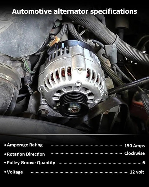 Beefed-Up 150 Amp Alternator Replacement For Santa Fe Sport 2.4L 2017-2018, Sonata 2.4L 2015-2019, installed view