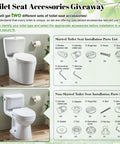 Toilet seat accessory guide featuring installation parts for resin round toilet seat with cover for bathroom.