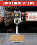 Compact Mini Drill Press Table With Three Speed Variable 16000 RPM Benchtop Drill Press Stand Portable Electric Machine