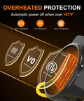 Detailed view of 1500W Outdoor Space Heater For Patio And Garage With 3 Second Quick Heat, Overheat Protection labeled features