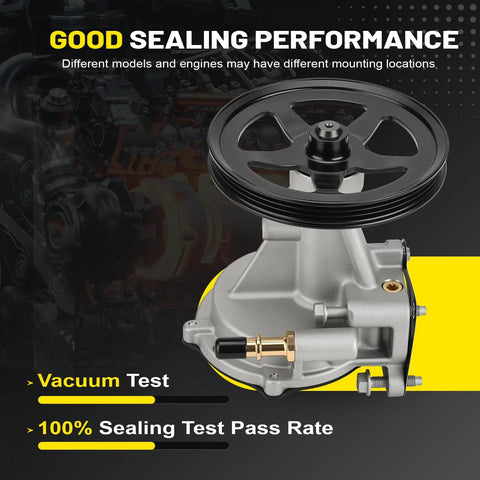 C-Tzu brake vacuum pump with black pulley on gray housing