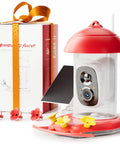 Hummingbird Feeder With Camera For Outdoors Solar Powered 2K Live Video AI Bird ID Ant Guard Base Bee Proof With 3 Feeding Ports
