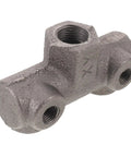 Beefy Cast Iron Pneumatic Air Switch Mount Four Way Fitting With One Half Inch And One Quarter Inch Female Threads, Easy Install Cross Adapter For Air Compressor Systems