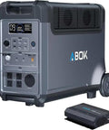 Beefy Portable Power Station With 3840Wh LiFePO4 Battery Expansion To 11520Wh, 3600W Peak, shown on wheels