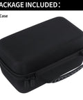 Rugged Hard Shell Case For Solix C300 DC Power Bank Station with black exterior and zipper closure