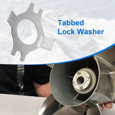 5 Piece Prop Tab Washer Kit For Quicksilver And Mariner Outboard Motors Pro Grade 14 76281 Marine Prop Nut Kit in use