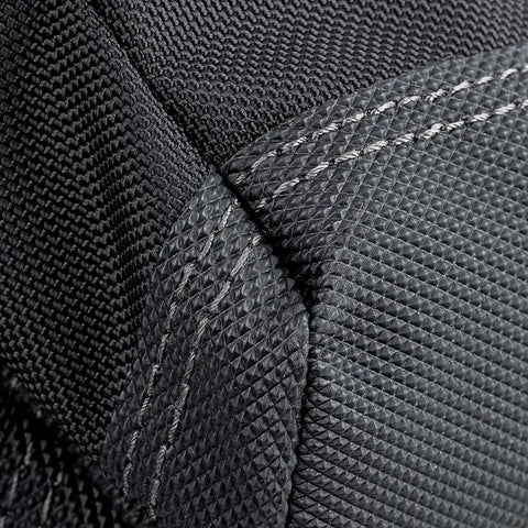 Close-up of black ballistic material on Ballistic Tool Belt With Suspenders, Professional Series For Heavy Duty Work, Worksite Ready.