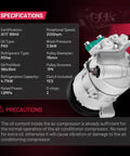 Heavy Duty AC Compressor With Clutch Built Tough For Toyota Camry Avalon Sienna Highlander And Lexus ES350 RX350 Fits 2010 To 2018 With 3.5 Liter V6 Engine detailed specifications.