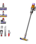 V12 Detect Slim Absolute Cordless Vacuum Cleaner With High Suction Power Ultra Lightweight Design with attachments, black finish