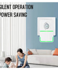 3 Pack Energy Saving Electricity Device With Smart Voltage Stabilizer Surge Protector and Power Saver Tech in white outlet.