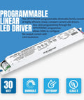30W Dimmable LED Driver With Constant Current, 0-10V Dimmable, 120-277VAC Input, 10-55VDC Output For LED Lighting