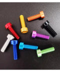 10 Pieces Aluminum DIN912 Cap Head Machine Screws Set In Orange With Hex Socket Drive M2 M2.5 M3 M4 M5 M6 Lightweight 6063 Alloy