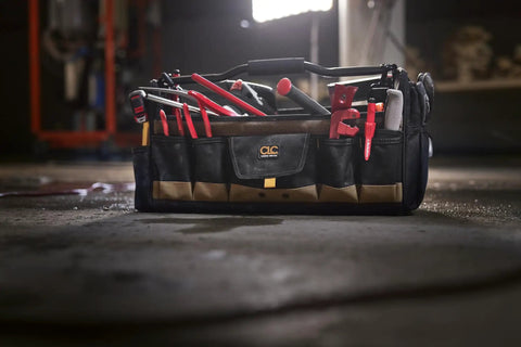 Top Tier Heavy Duty Soft Sided Tool Box With Adjustable Divider And Twenty Seven Hella Functional Pockets For Mechanics Contractors And Work Rig Management