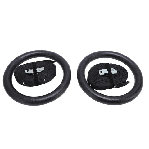 Gymnastic Rings With Straps Heavy Duty Up To Six Hundred Sixty One Lb Load Bearing Workout Equipment For Home Gym Training Multi Function