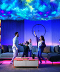 Thundercloud LED Cloud Light With 16 Feet Cord, Multicolor RGB Atmosphere Lamp in vibrant living room setting