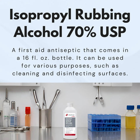 Straight Up Legit Isopropyl Rubbing Alcohol 70 Percent Usp Grade First Aid Antiseptic And Heavy Duty Disinfectant Surface Sanitizer 16 Fluid Ounce Bottle on a kitchen counter.