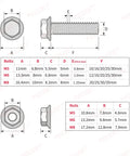 Diagram of Beefy 240 Piece M5 M6 M8 Flanged Bolts And Nuts Set In Stainless Steel 304 Includes 14 Common Sizes For DIY Projects