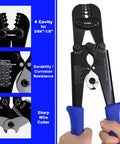 Wire Rope Crimping Tool Kit With Built In Cutter And Swaging Tool Pro Grade Crimp Loop Sleeve From 3 64 Inch To 1 8 Inch