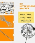 30 Piece Welding Practice Kit For Beginners With 30 Flower Shapes, MIG And TIG Welding Training Set On 201 Stainless Steel Coupons