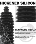 Close-up of Two Pack Thick Silicone Tie Rod Boot Kit For Rack And Pinion, showing thickened silicone with reinforcing rib design.