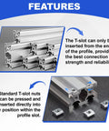 Hella Durable M5 Sliding T Nuts Bulk Pack For 20x20 Aluminum Extrusion Profiles showing T-slot features and insert method.