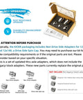 Beefy Stainless Steel Thru Axle Adapter Kit For Wahoo KICKR Core And KICKR V4 And Newer Models 2025 Upgrade box contents