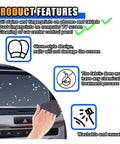 Hand using Ultra Soft Microfiber Car Touch Screen Cleaning Cloth for Dashboard and Interior on car display, glove-style design